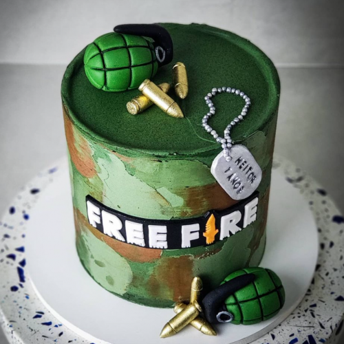 Free Fire Themed Cake